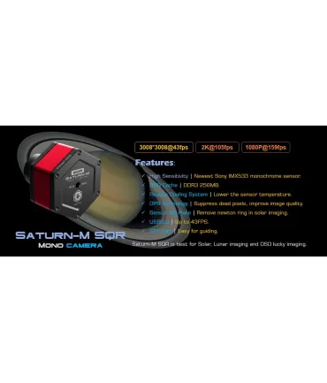 Caméra mono Player One Saturn-M SQR USB3.0 IMX533 (Boite ouverte)